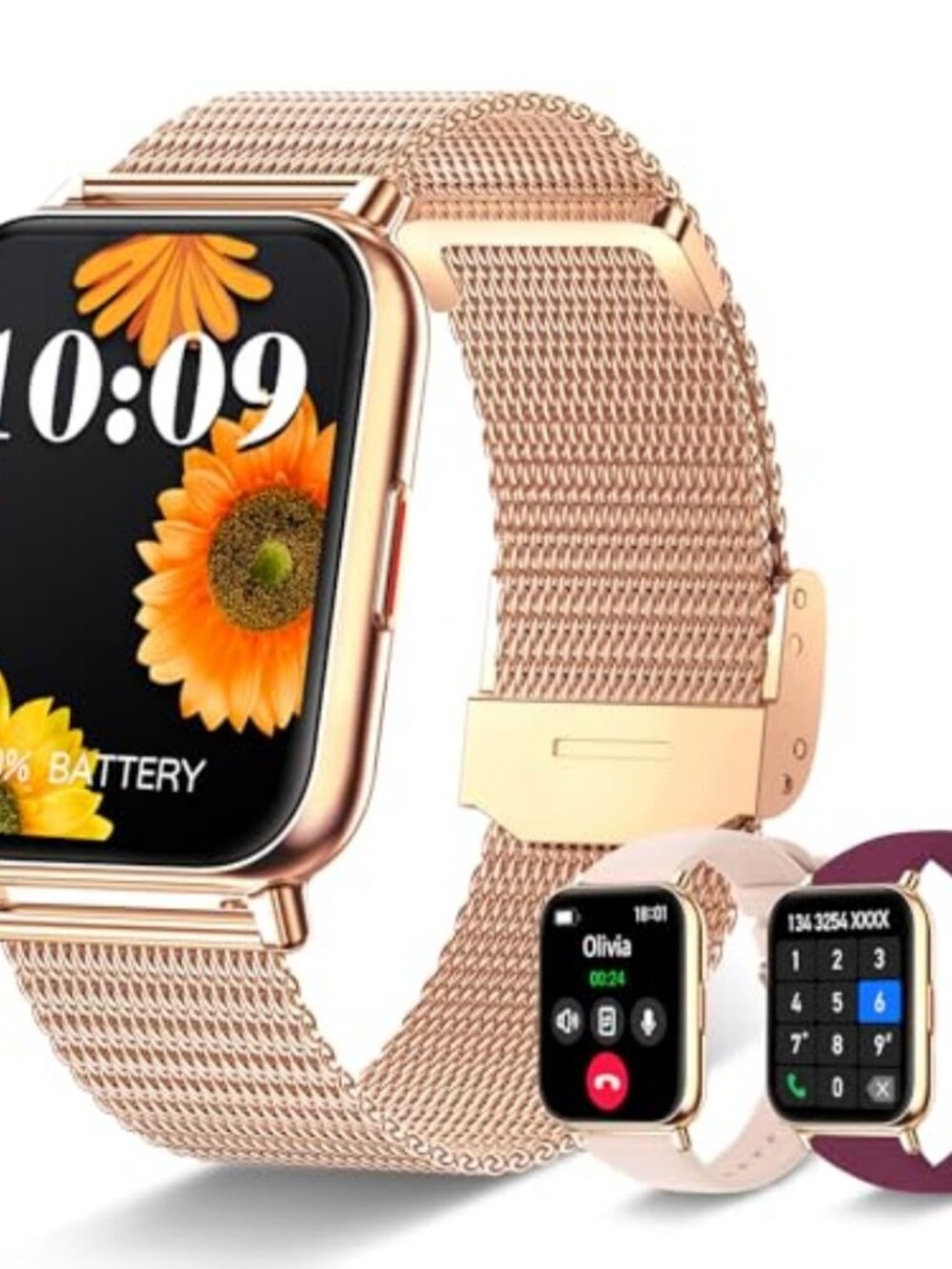 Smart Watch for Women Fitness Tracker Heart Rate Monitor Touchscreen